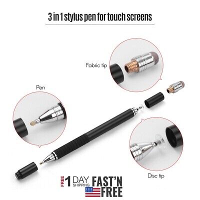 Fine Tip Point 3 in 1 Style Pen Touch Screen For Ipad Tablet  Ball Point Pen new