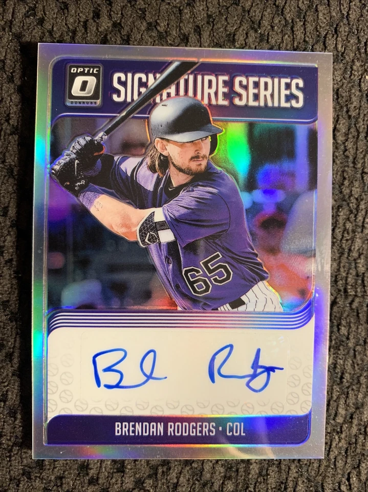 2018 Optic BRENDAN RODGERS #SS-BR Signature Series Auto Silver Prizm Rockies GEM - Image 2 of 3
