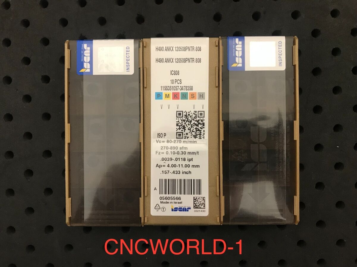 10 Pcs Iscar H490 ANKX 120508PNTR IC808 , 1 Box ! Unopened 10 Pcs Iscar H490 ANKX 120508PNTR IC808 , 1 Box ! Unopened