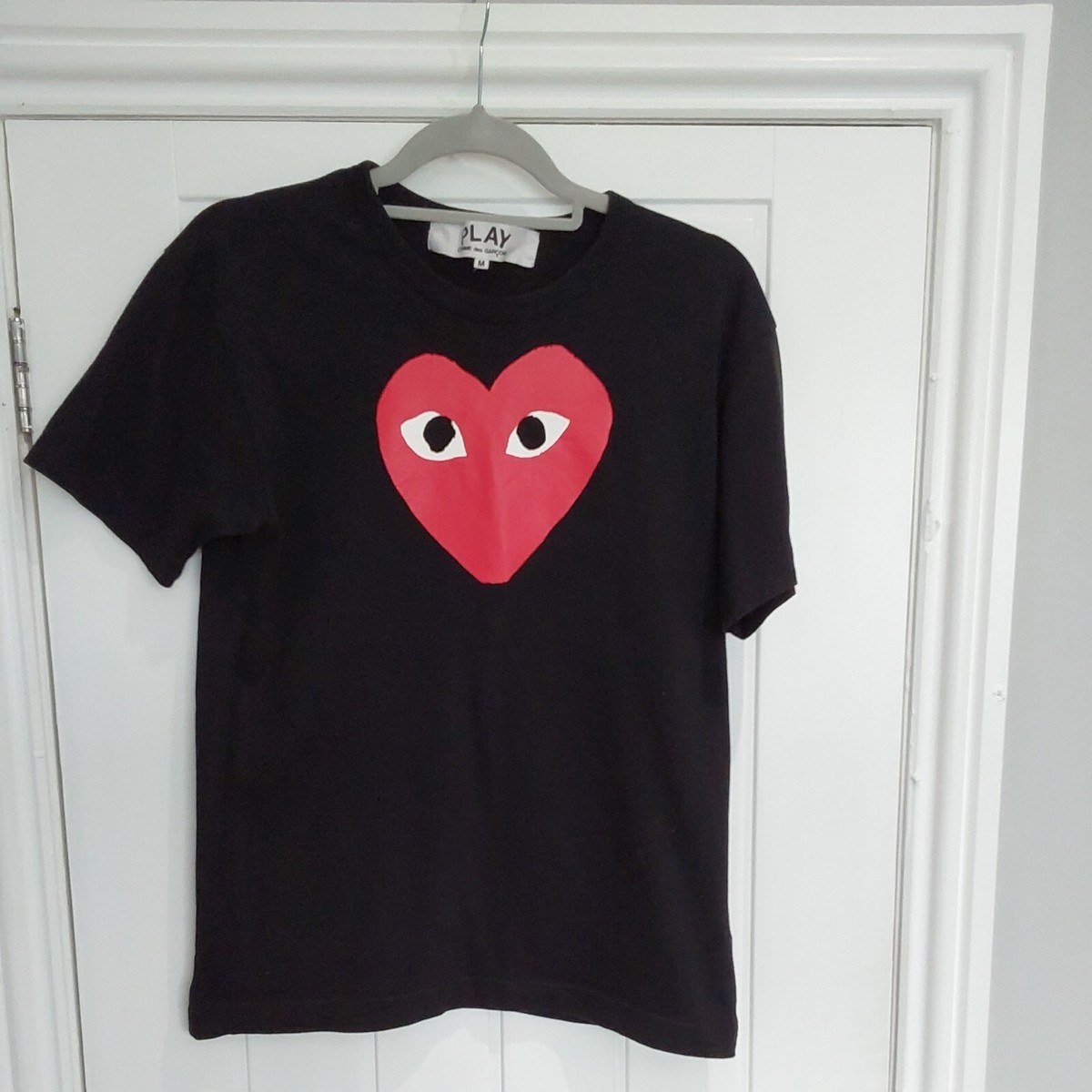 Selfridges Mens Comme Des Garcons Black T Shirt Size Medium, receipt and bag