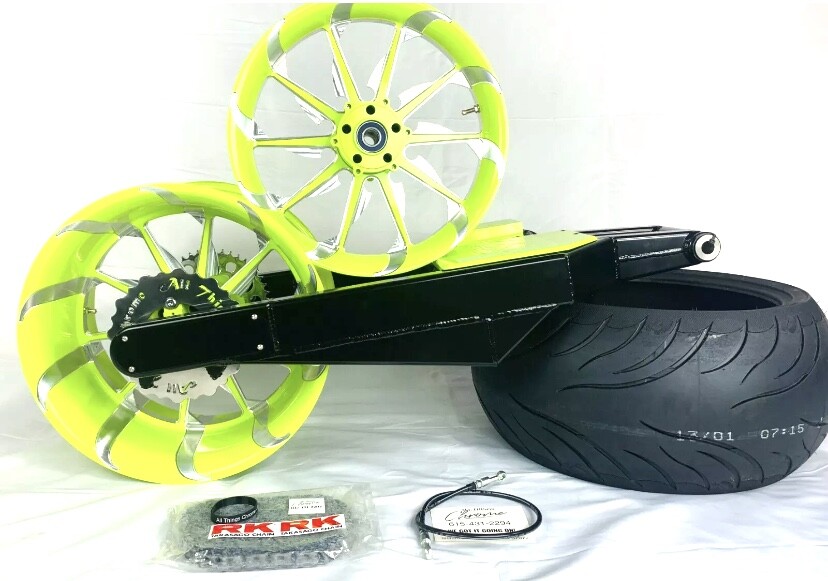 HAYABUSA 300 FAT TIRE KIT NEON CONTRAST CUT TORNADO WHEELS HAYABUSA 300 FAT TIRE KIT NEON CONTRAST CUT TORNADO WHEELS