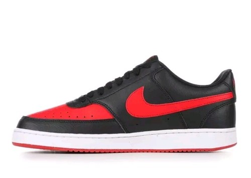 NEU Herren Größe 11, Nike Court Vision LO NN, Next Nature Low FJ0685-010 SCHWARZ & ROT - Bild 4 von 12