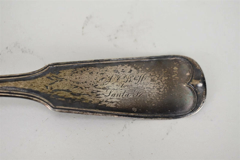 Moneda Americana Cucharón de Plata Waldauer & Kahn Marcado Santa Fe Monograma San Luis Foto 2 de 4