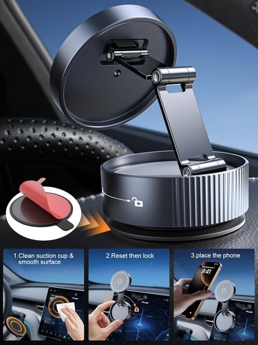 Sujetador de Telefono avec Ventosa Fuerte Base para poner el Telefono Carro Coche - Photo 4 sur 11