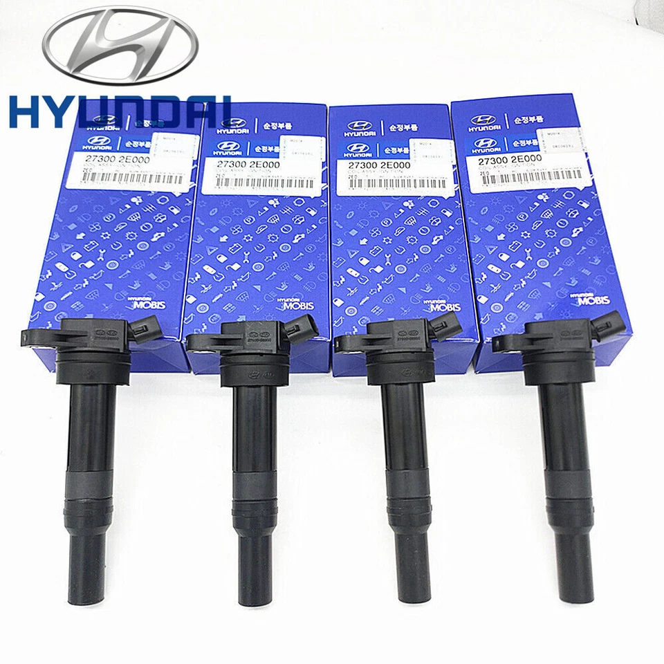 4x Bobina de Ignição Genuína 27300-2E000 Para 2001-17 Hyundai Elantra Kia Soul UF651 - Imagem 2 de 4