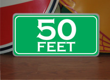 Vintage 50 FEET MARKER Metal Sign 4 Golf Club Yardage sign for Golf Course
