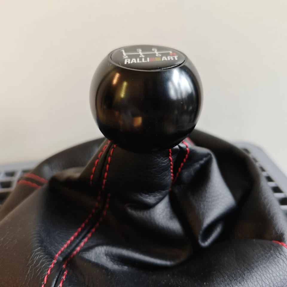 Perilla de cambio RALLIART 6S negra MITSUBISHI LANCER EVO MIRAGE ECLIPSE ASX MIVEC Foto 3 de 4