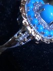 Natural Arizona Sleeping Beauty Turquoise Ring, Vermeil YG & Platinum, SS — photo 3