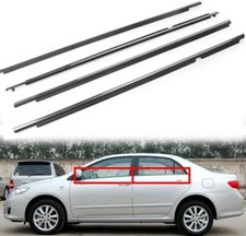 4pcs Door Window Weatherstrips Belt Seal Moulding Trim For Toyota Corolla 09-12