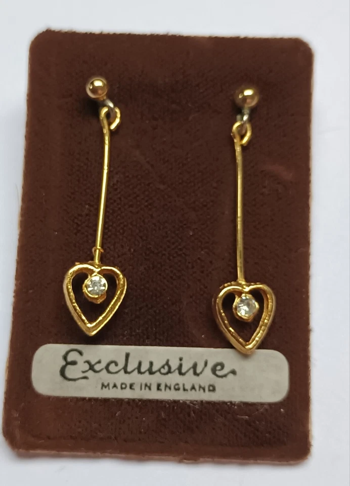 Vintage Exclusive Earrings in Gold with Crystals - Image 2 of 4