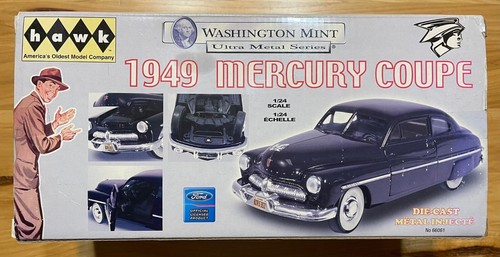 HAWK 1949 MERCURY COUPE*DIECAST CAR & DISPLAY CASE & CHROME BASE*WASHINGTON MINT - Picture 6 of 13