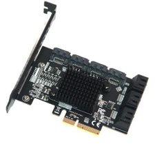 PCI-E3.0 to 10ports SATA 3.0 6Gbps PCI Express x4 Expansion Card ASMedia ASM1166