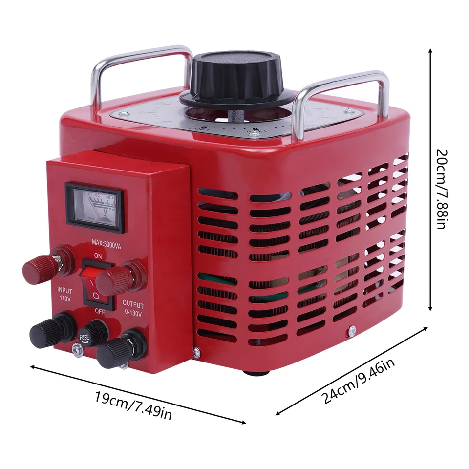 Transformador Variac regulador CA de tensão variável medido 3000W 30Amp 110V - Imagem 3 de 4