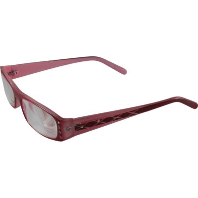 HIGH POWER READING GLASSES PINK AND RED FRAME +4.00 MAG INCLUDES CASE