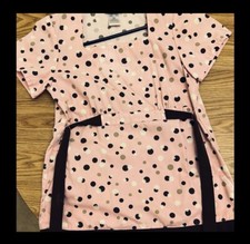 Pink/Brown Cherokee Scrub Set, Women  s-XS Top, XSP Pant