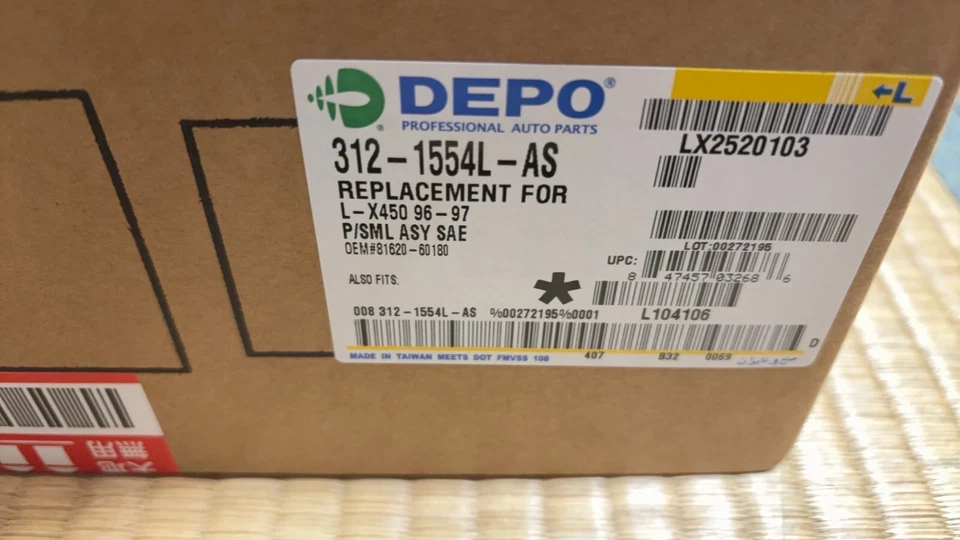 Par de luces de esquina DEPO 312‐1554L‐AS para Lexus LX450 Toyota Land Cruiser 80 96‐9 Foto 3 de 4