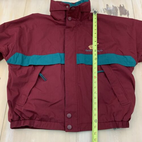 DAD JACKET - DUNBROOKE Vtg 90s Red & Teal Skate Workwear Windbreaker, Mens LARGE - Picture 10 of 12