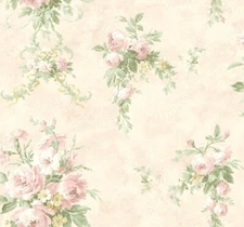 Antebellum Rose Bouquet Wallpaper Savannah House by Wallquest SV60501