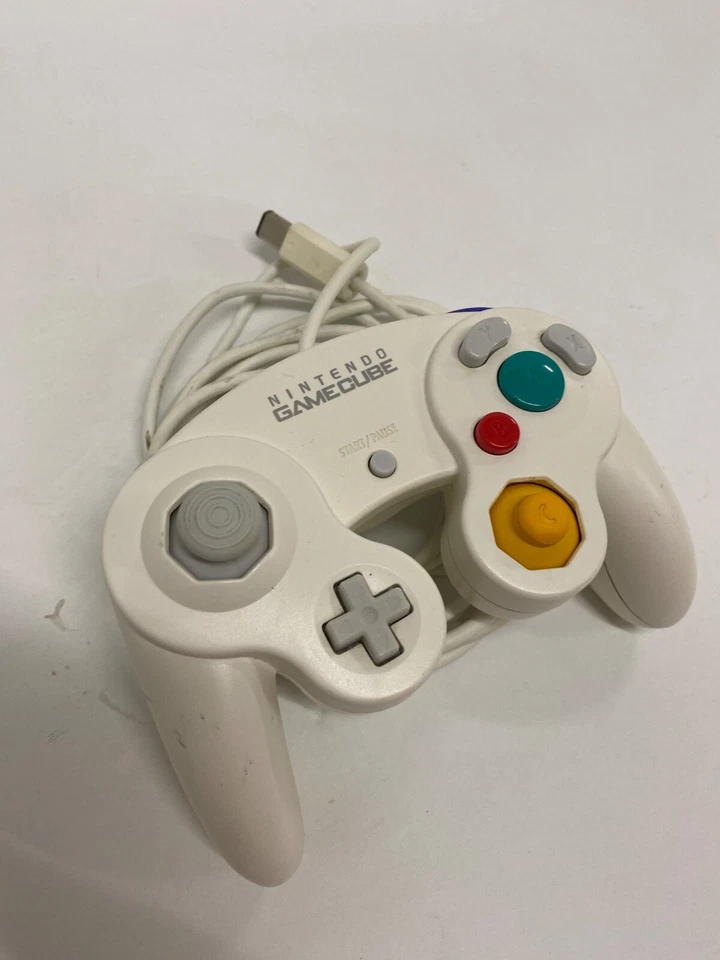 Controller ufficiale OEM Nintendo GameCube bianco DOL-003 joystick stretto venditore USA - Immagine 4 di 4