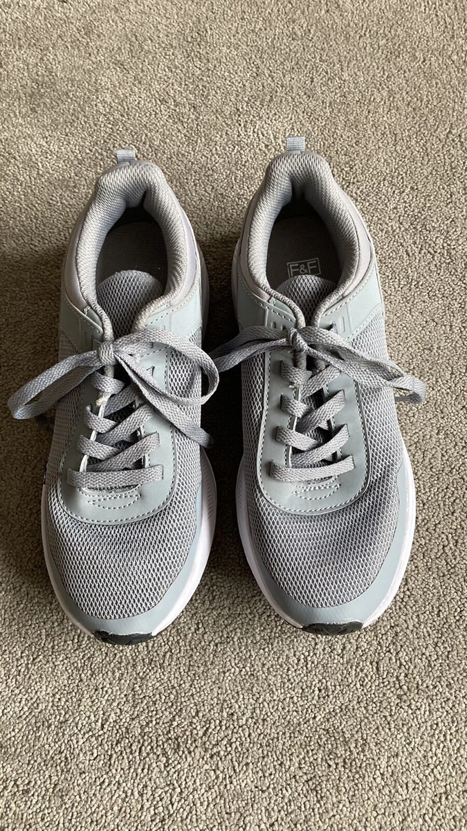 Tesco F&F Trainer Shoe Light Grey Size 5