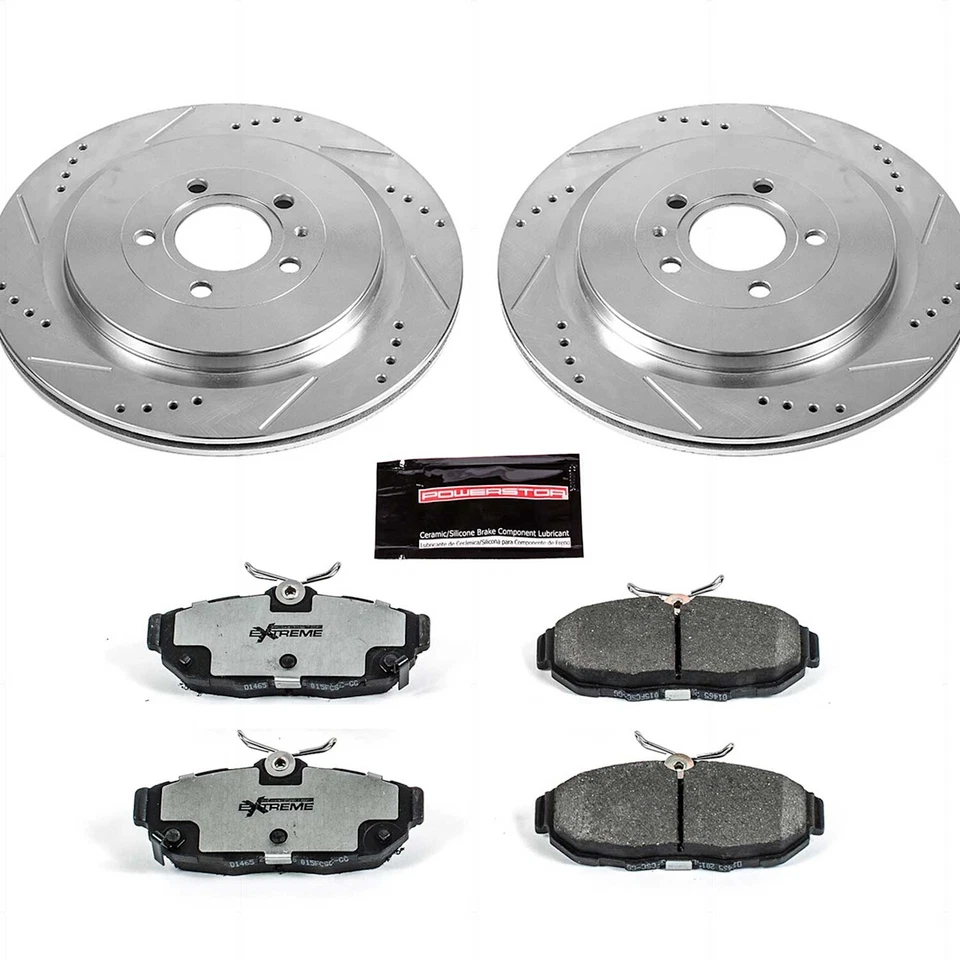 Juego de 2 ruedas traseras Powerstop K6402-26 discos de freno y pastillas para Ford Mustang Foto 3 de 3