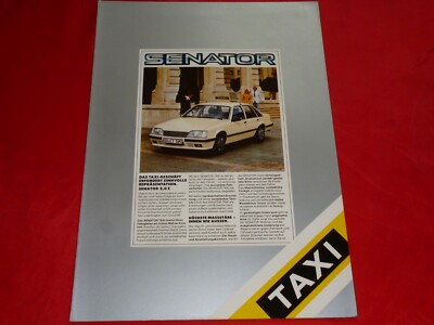 OPEL Senator A2 Taxi Prospekt Brochure Depliant Folleto von 1983