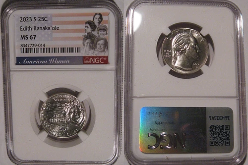 2023 S Edith Kanaka'ole 25c NGC MS 67 American Women Quarter