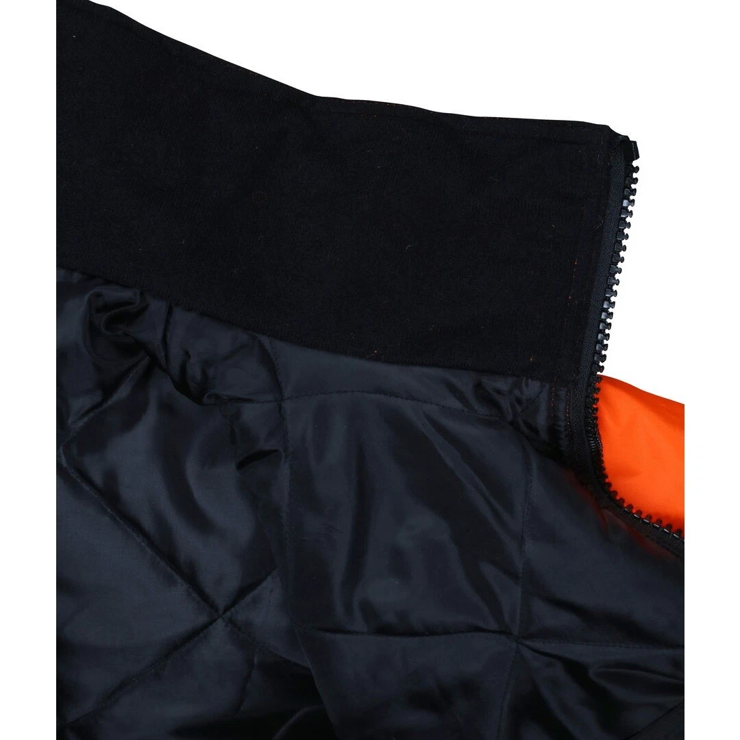 REFLECTIVE BOMBER JACKET HI-VIS ORANGE WATERPROOF MCR SAFETY CLASS 3 (SM - 5XL) - product detail image 7
