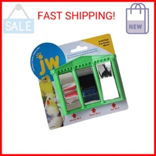 JW Pet Company Activitoys Fun House Mirror Bird Toy, Colors may Vary 6.5 x 6.2 x