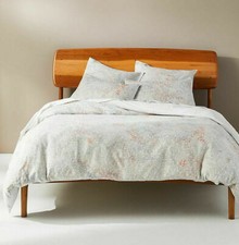 Anthropologie Gizelle Duvet Cover Twin Size Floral Cotton Percale NEW