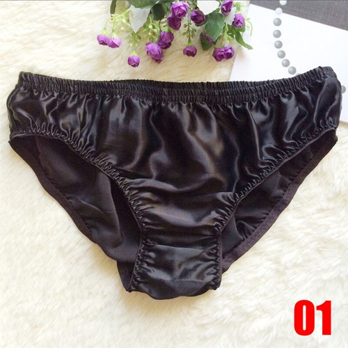 Men's Satin Silk Briefs Panties Lingerie Knickers Breathable Underpants L-2XL - 第 4/26 張圖片