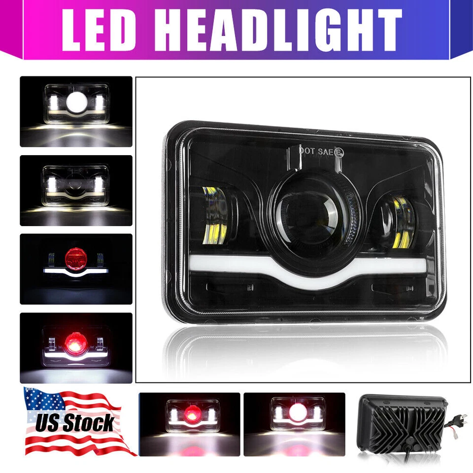 Faro LED 4x6" 150W DRL haz sellado para Honda XR250 XR250L XR650L XR650R Foto 4 de 4