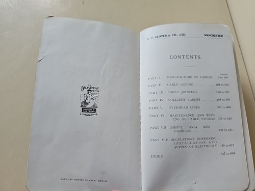 Glovers Vade Mecum 1927 Book Cable Manufacturers - Picture 9 of 16