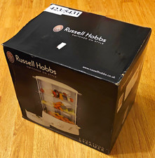 Russell Hobbs 3-Tier Electric Food Steamer 9L 800W Timer Auto Shut-Off White