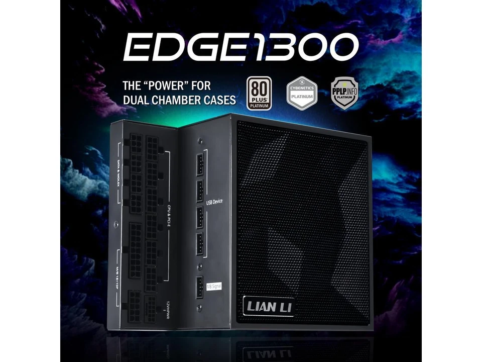 LIAN LI Edge series EG1300 Black, 1300W ATX12V v3.1, 80 PLUS PLATINUM Certified - Image 2 of 4