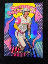 2025 Topps Series 2 Summer Superstars Jackson Merrill #SS-35 Blue Foil /150