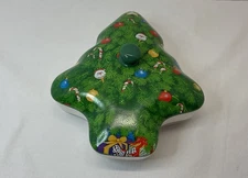 Vintage See's Candies CHRISTMAS TREE Ceramic Holiday Candy Dish With Lid