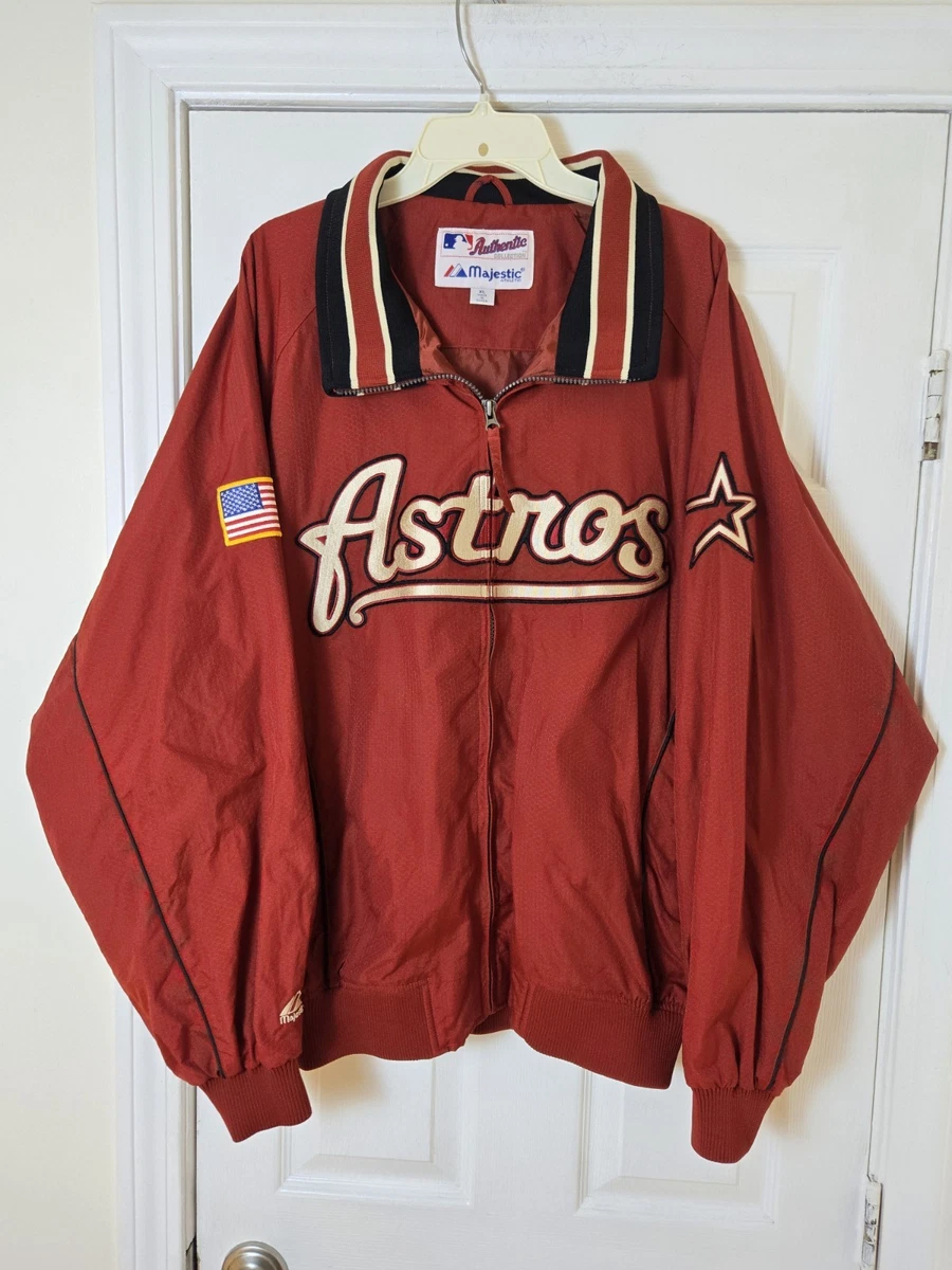 MAJESTIC ASTROS スタジャン　リバーシブル Houston Astros Majestic Jacket Starter Style Satin 80's