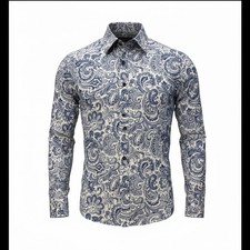 Tasso Elba Button Down Long Sleeve Dress Shirt Men  s Medium