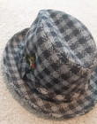 Fedora Hat - Stetson - Gray/Black Plaid with Feather - size 6-7/8 - Unisex — photo 8