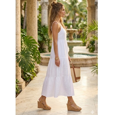 #ad GBG Los Angeles GGLindy Tan Cork Platform Wedge Sandals Womens 8.5M G Hardware $29.95