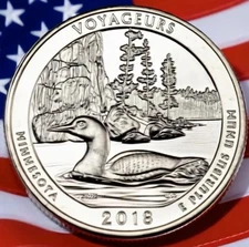 2018 D Voyageurs National Park America the Beautiful Quarter 🦆– Circulated
