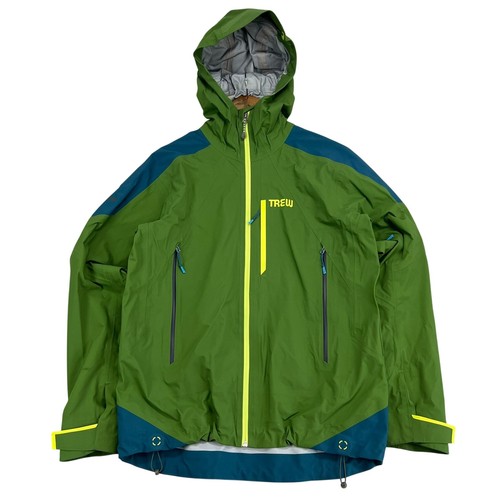 Trew Gear wasserdichte Windjacke mit Kapuze Regenjacke grün Herren Medium Wandern gebraucht, in einwandfreiem Zustand - Bild 2 von 10
