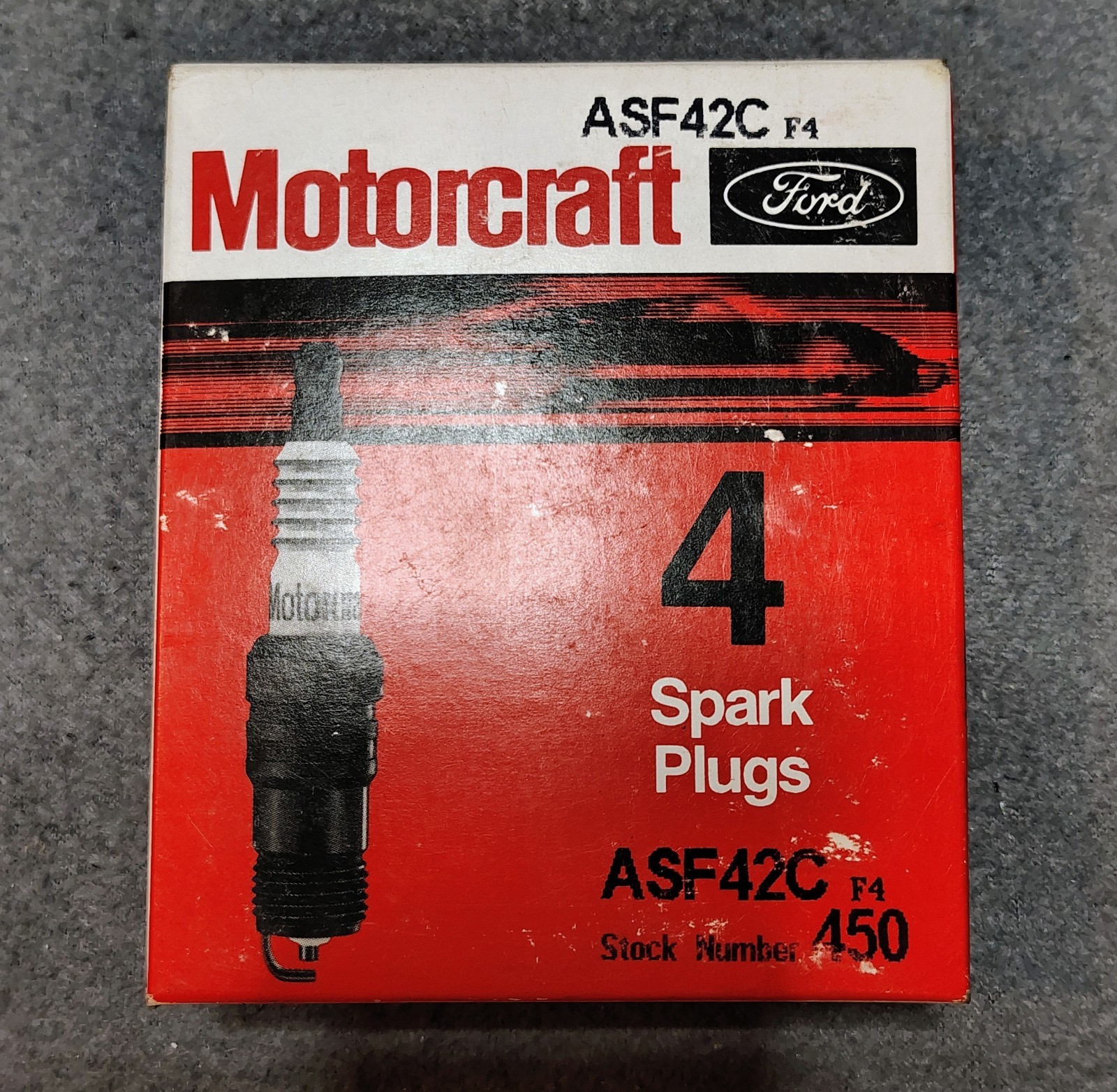 Ford Motorcraft ASF42C New Old Stock Genuine Spark Plugs 1966 Made In USA