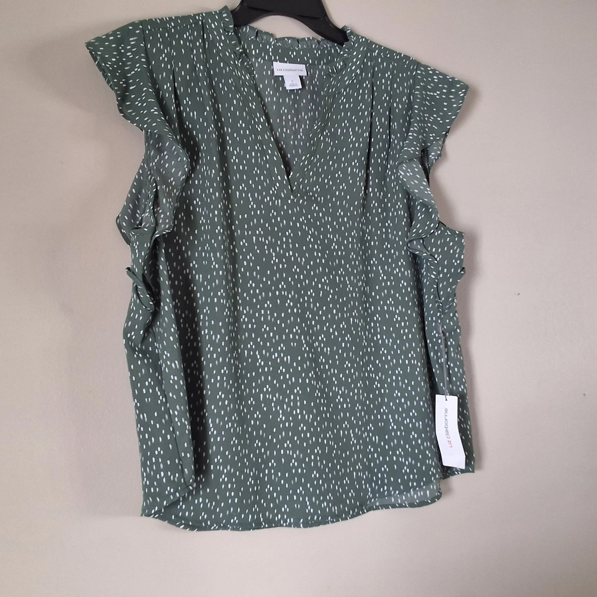Polo Basique Femme Liz Claiborne Taille M - Couleur Crème - Manches Longues - Neuf Avec étiquette