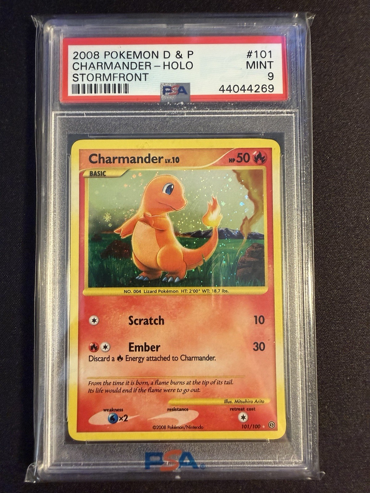 2008 Pokemon Diamond & Pearl Stormfront Charmander #101/100 PSA 9