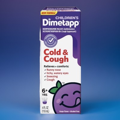 Children's Cough Cold Medicine Syrup Dimetapp Sneezing Itchy Eyes exp4/26 NEW