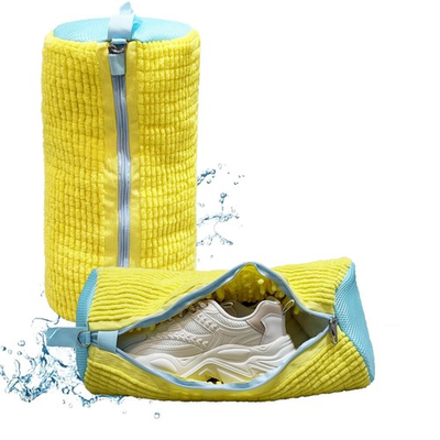 #ad Shoe Washing Machine Bag 2pcs Laundry Self locking Zipper Washer Dryer Yellow $40.99