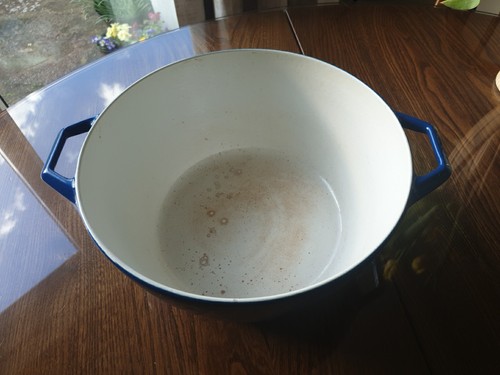 Medium Vintage Copco Blue Cast Iron Pot Casserole Saucepan & Lid, Denmark - Picture 2 of 9