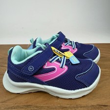 New Little Kids Munchkin By Stride Rite Lake Blue Casual Sneakers Size 7 C NIB